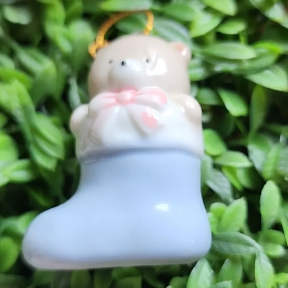 Vintage Russ Pastel Bear Ornaments Set Of 4
